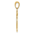 14K Two-Tone Saint Florian Medal Pendant with Polished Finish Solid Design