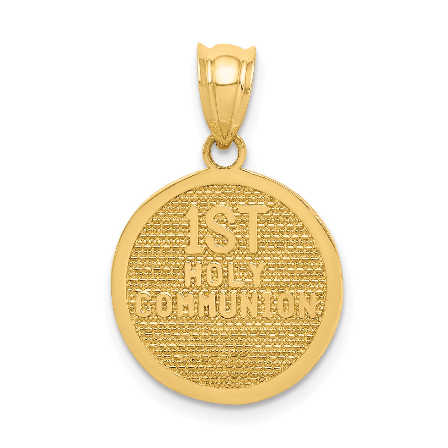 14K Gold Reversible Cross & 1st Holy Communion Charm by Sophia Jewelers