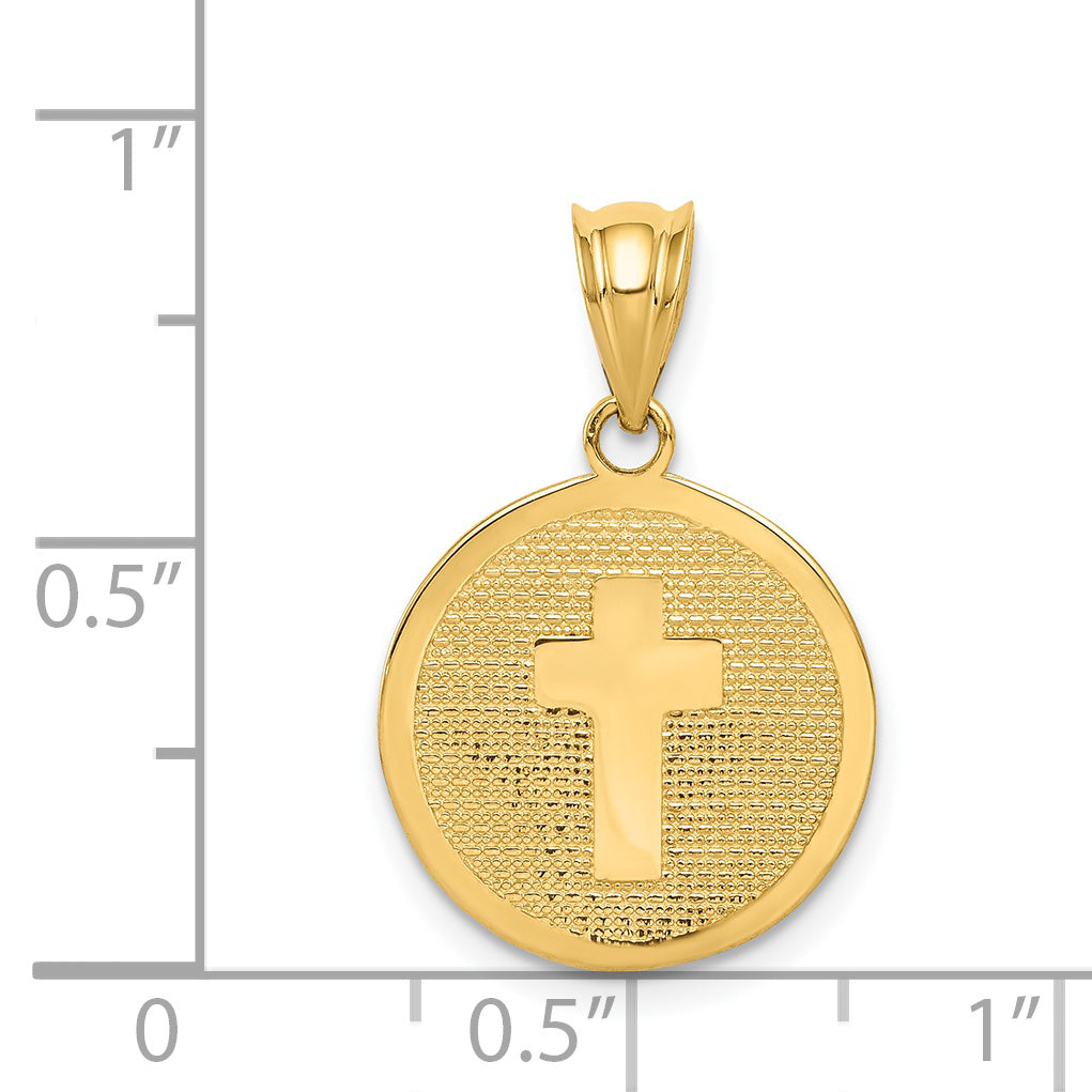 14K Gold Reversible Cross & 1st Holy Communion Charm by Sophia Jewelers