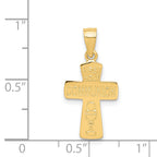 14K Gold First Holy Communion Cross Pendant  Solid Cast, Elegant Design