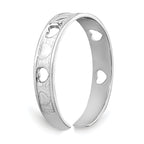14k White Gold Polished With Hearts Toe Ring