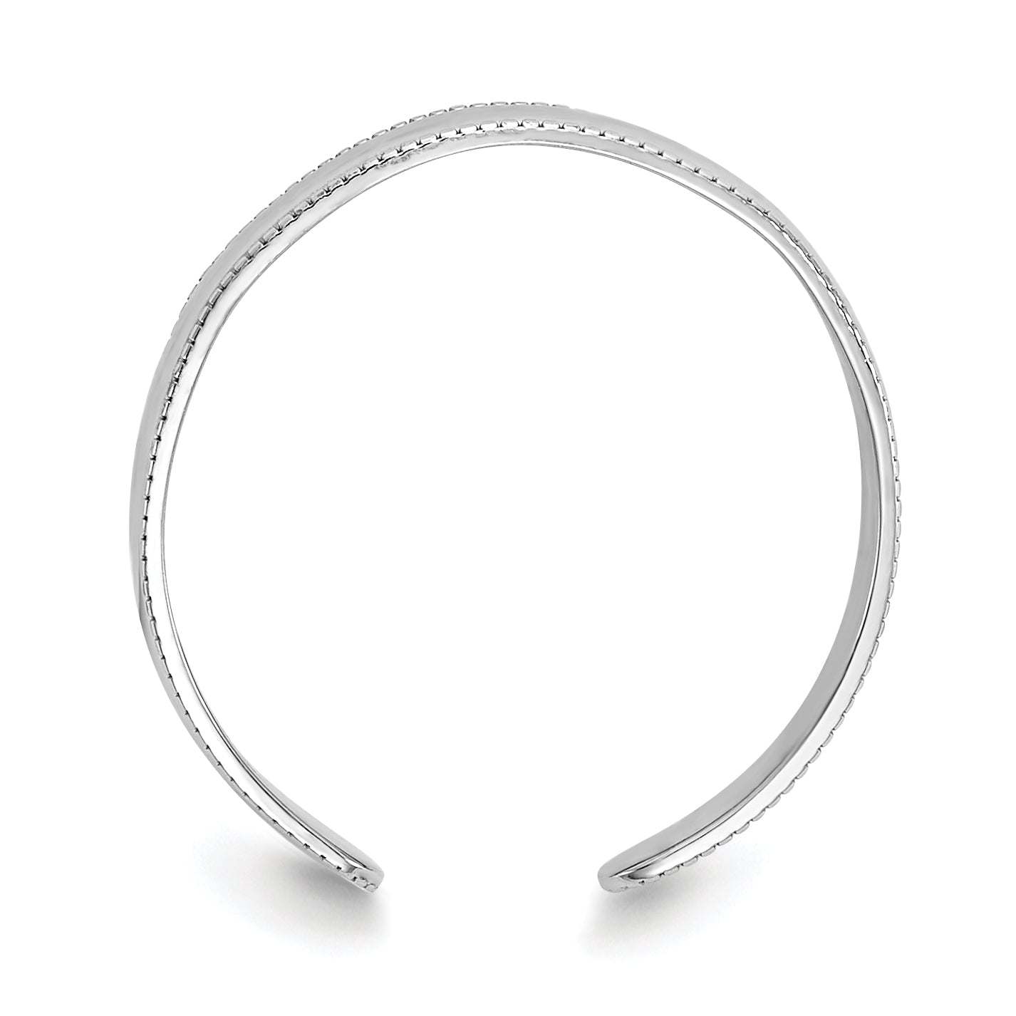 14K White Gold Milgrain Adjustable Toe Ring Secondary image