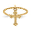 14k Cross Dangle Twisted Band Child's Ring