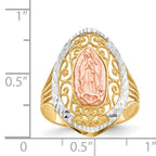 14K Two-tone WithWhite Rhodium Filigree Guadalupe Ring