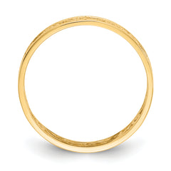 14K Polished/Textured Ring