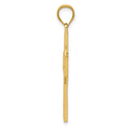 14K Gold Celtic Cross Pendant with Polished Finish and Solid Design