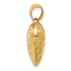 14K Gold Polished 3D Heart Pendant with Basket Weave Design