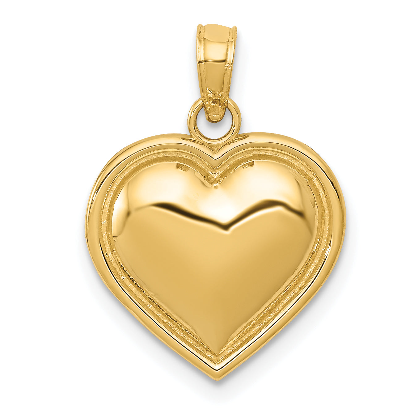 14k Polished Domed Heart Pendant Main image