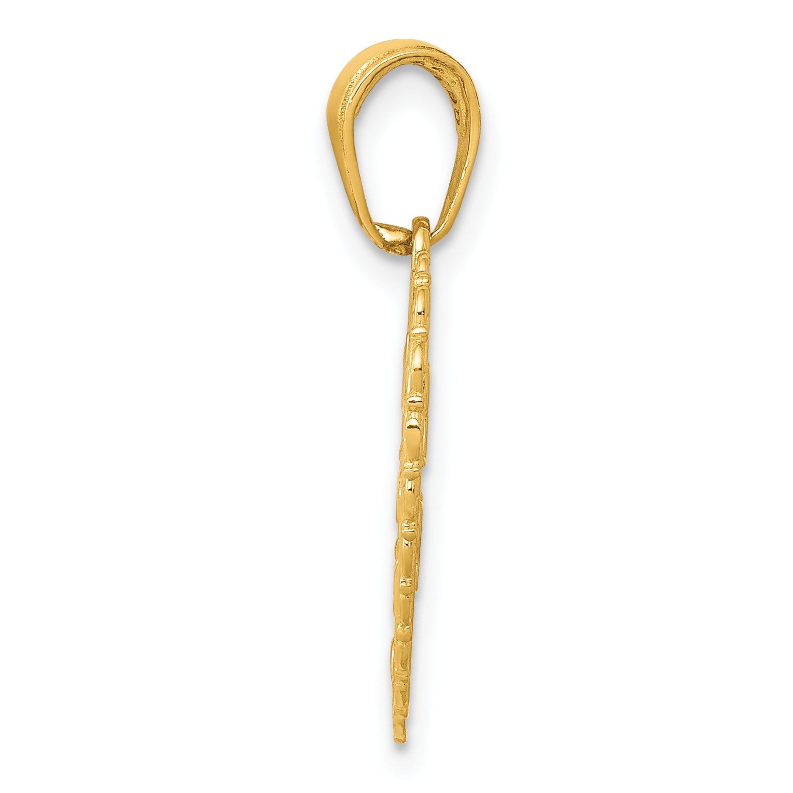 14K Gold Reversible Sister-Friends Forever Pendant Casted Solid Design Secondary image
