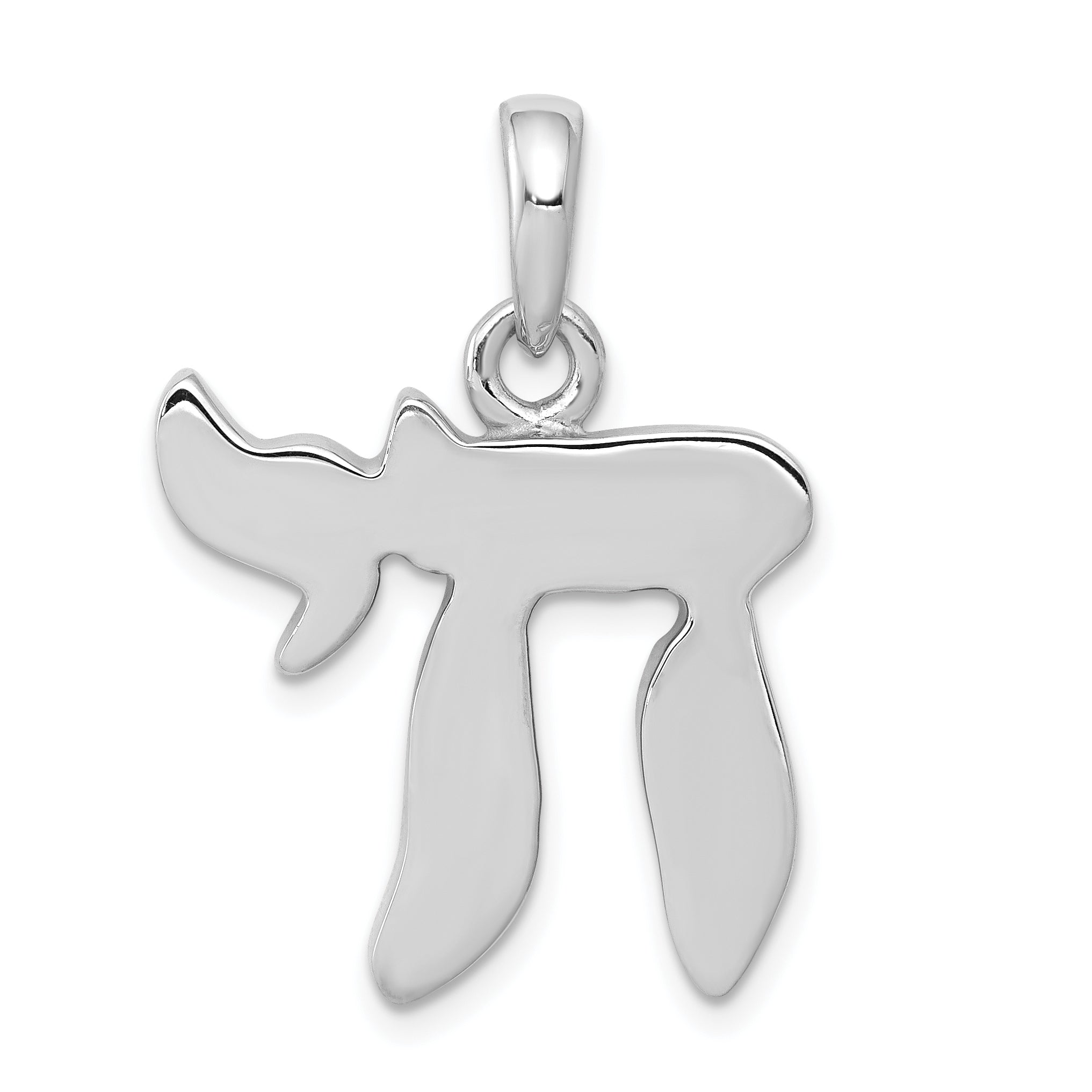 14K White Gold Chai Life Pendant Main image