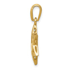 14K Gold Star of David Pendant with Polished Finish Elegant Religious Charm