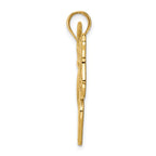 14K Gold Polished Large Butterfly Pendant with Open Back Design