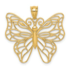 14k Polished Large Butterfly Pendant