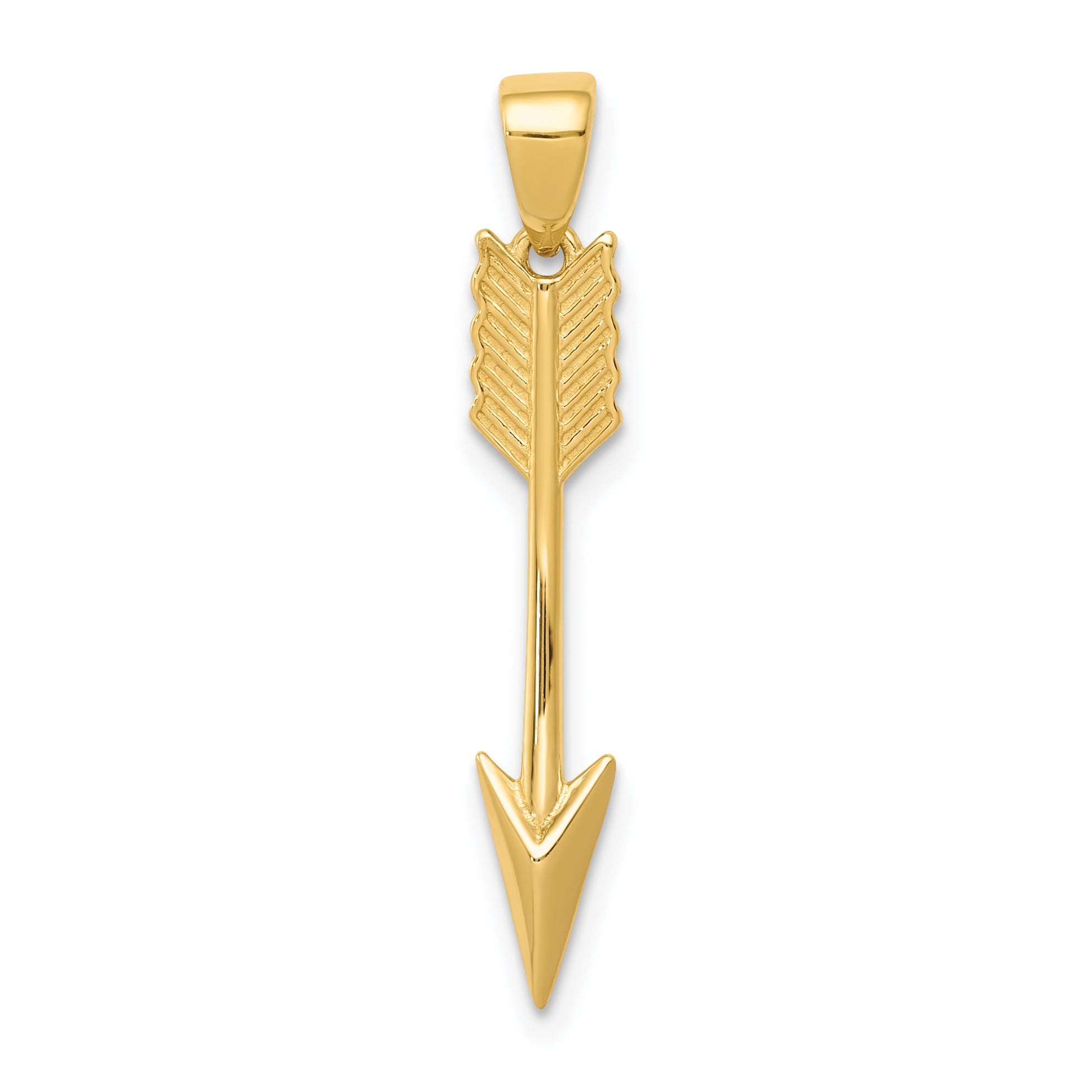 14K Polished 3D Arrow Pendant Main image