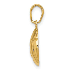 14K Gold Polished Volleyball Pendant for Men  Solid Textured Design by Sophia Jewelers