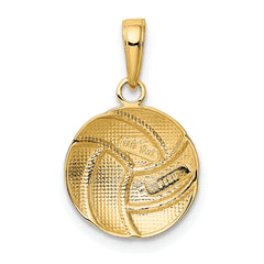 14K Gold Polished Volleyball Pendant
