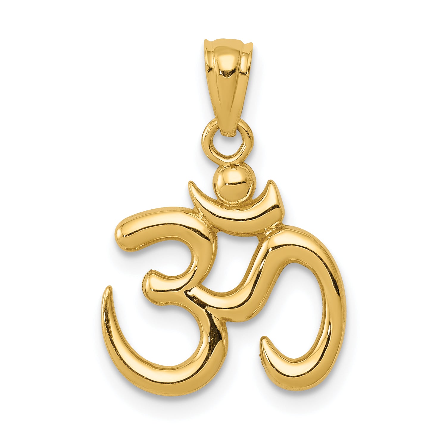 14k Gold Polished Om Symbol Pendant Main image