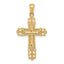 14k Gold Polished Filigree Cross Pendant