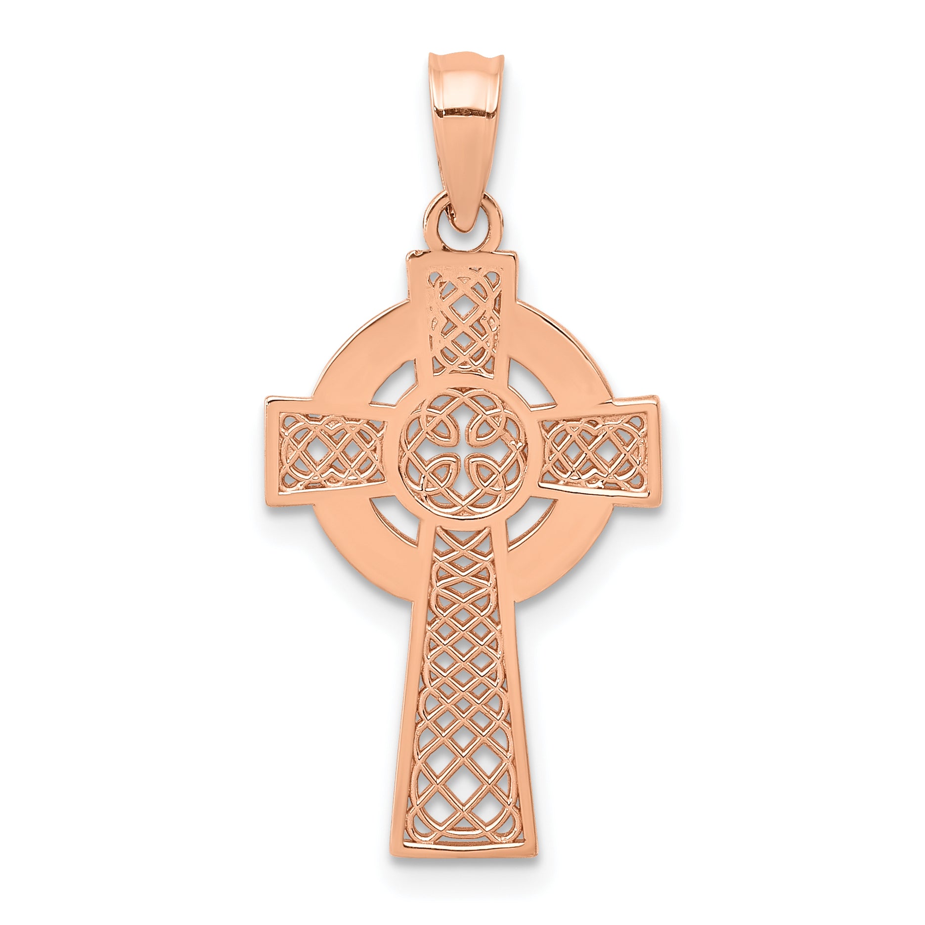 14k Rose Gold Celtic Cross Pendant Main image