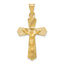 14k Polished Satin and D/C Crucifix Pendant
