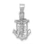 14k White Gold Polished Mariner Crucifix Pendant
