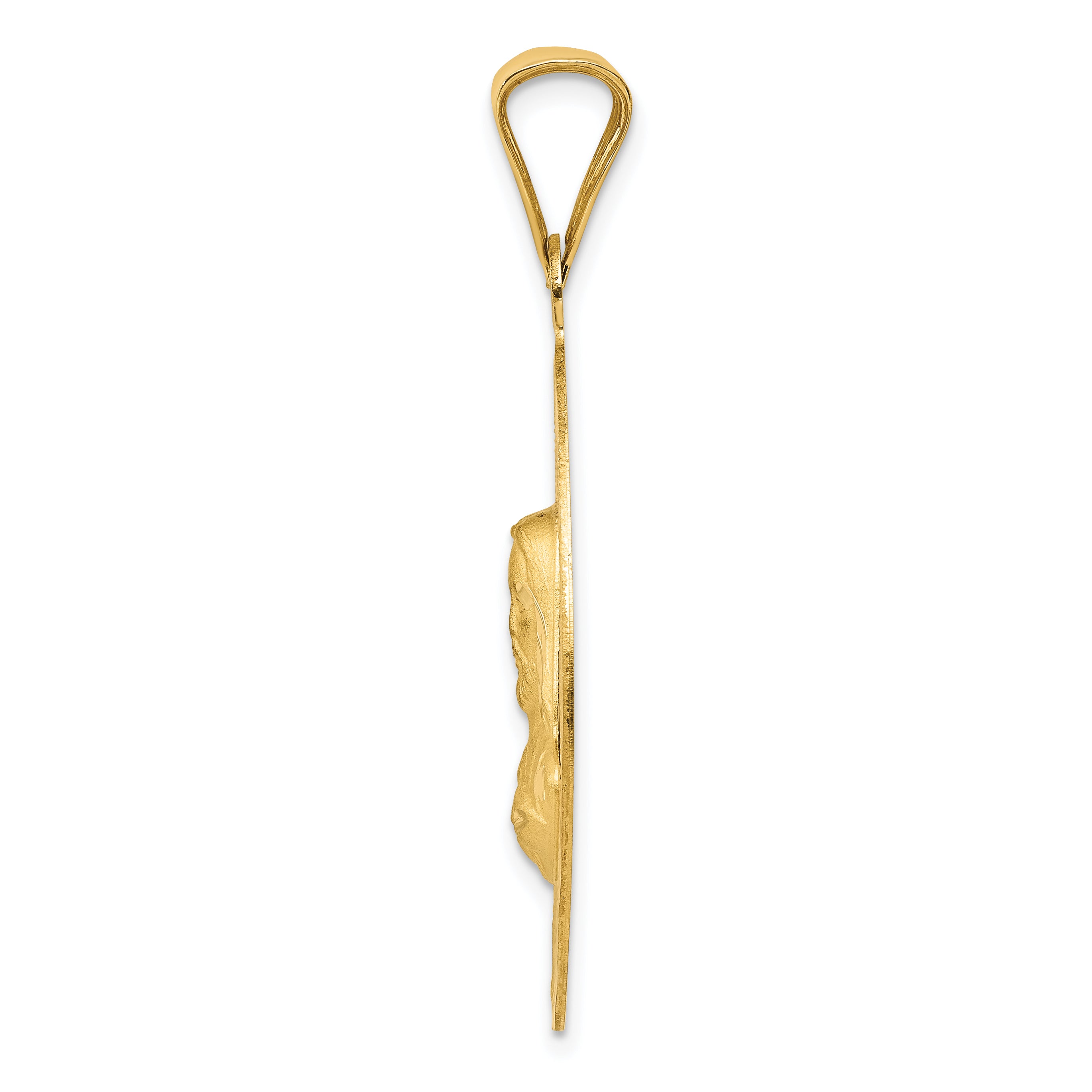 14K Gold Two-Tone Sagrado Corazon Pendant with Rhodium Accents Secondary image