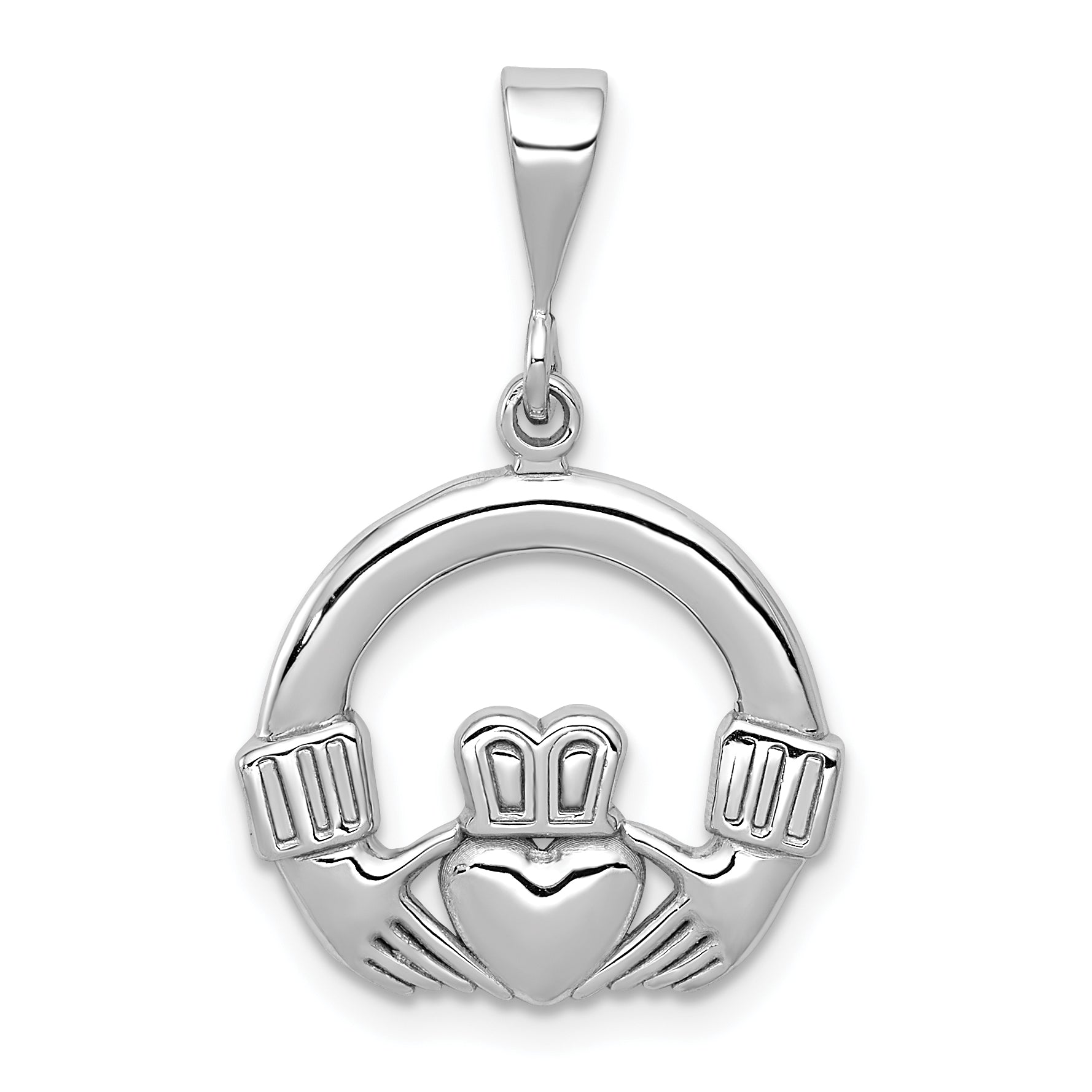 14k White Gold Claddagh Charm Main image