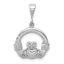 14k White Gold Claddagh Charm