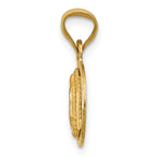 14K Gold Lady of Guadalupe Pendant with Polished Diamond-Cut Finish