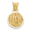 14K Polished D/C Lady Of Guadalupe Circle Pendant