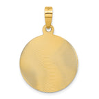 14K Gold Lady of Guadalupe Pendant with Polished Diamond-Cut Finish