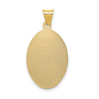 14K Gold Lady of Guadalupe Pendant with Polished Diamond-Cut Finish