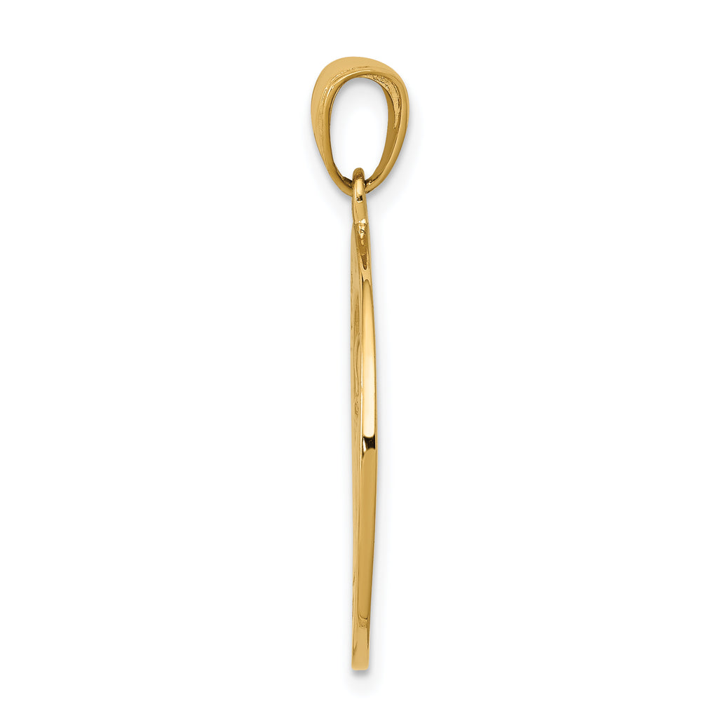 14K Gold Saint Anthony Medal Pendant with Polished Finish