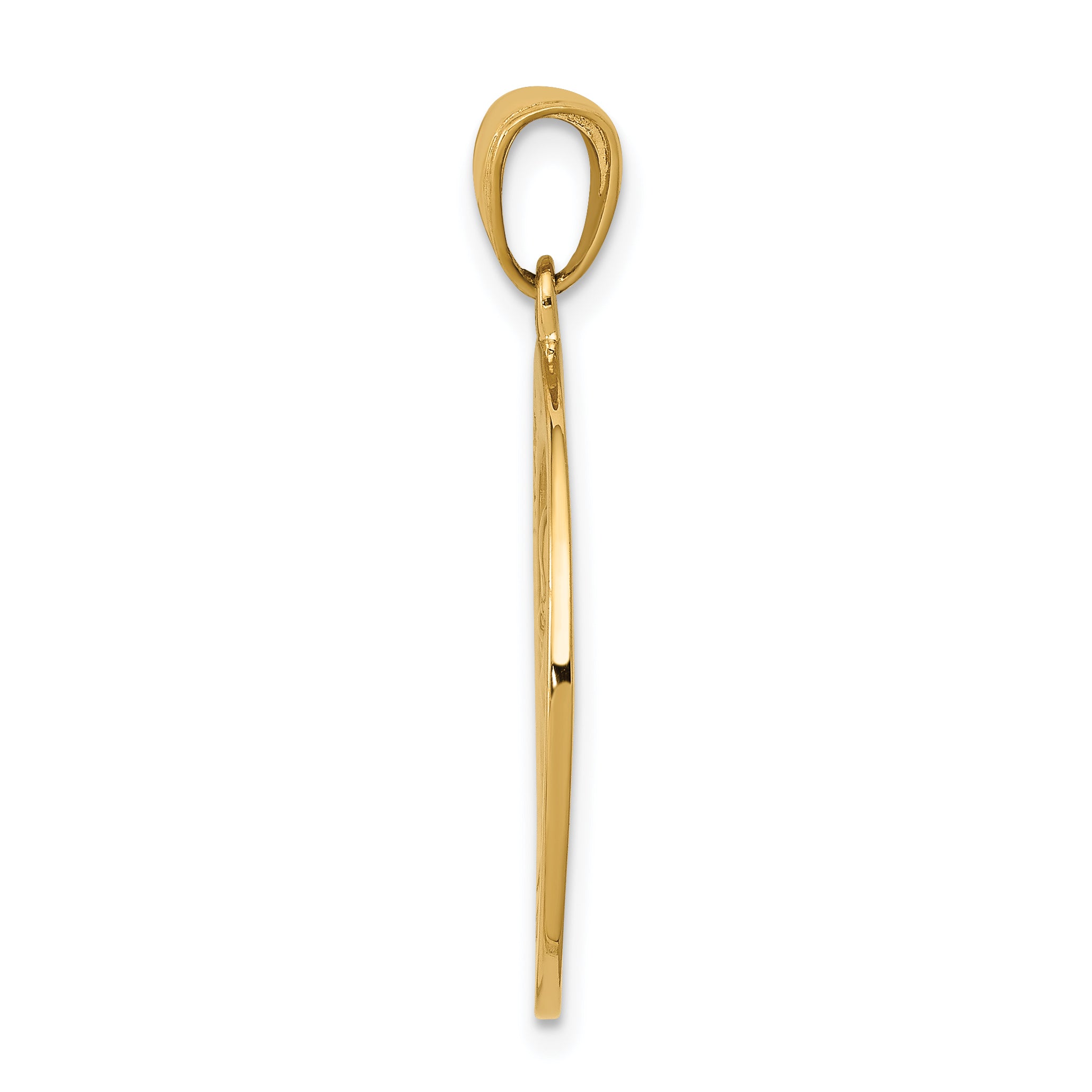 14K Gold Saint Anthony Medal Pendant with Polished Finish