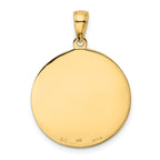14K Gold Saint Anthony Medal Pendant with Polished Finish