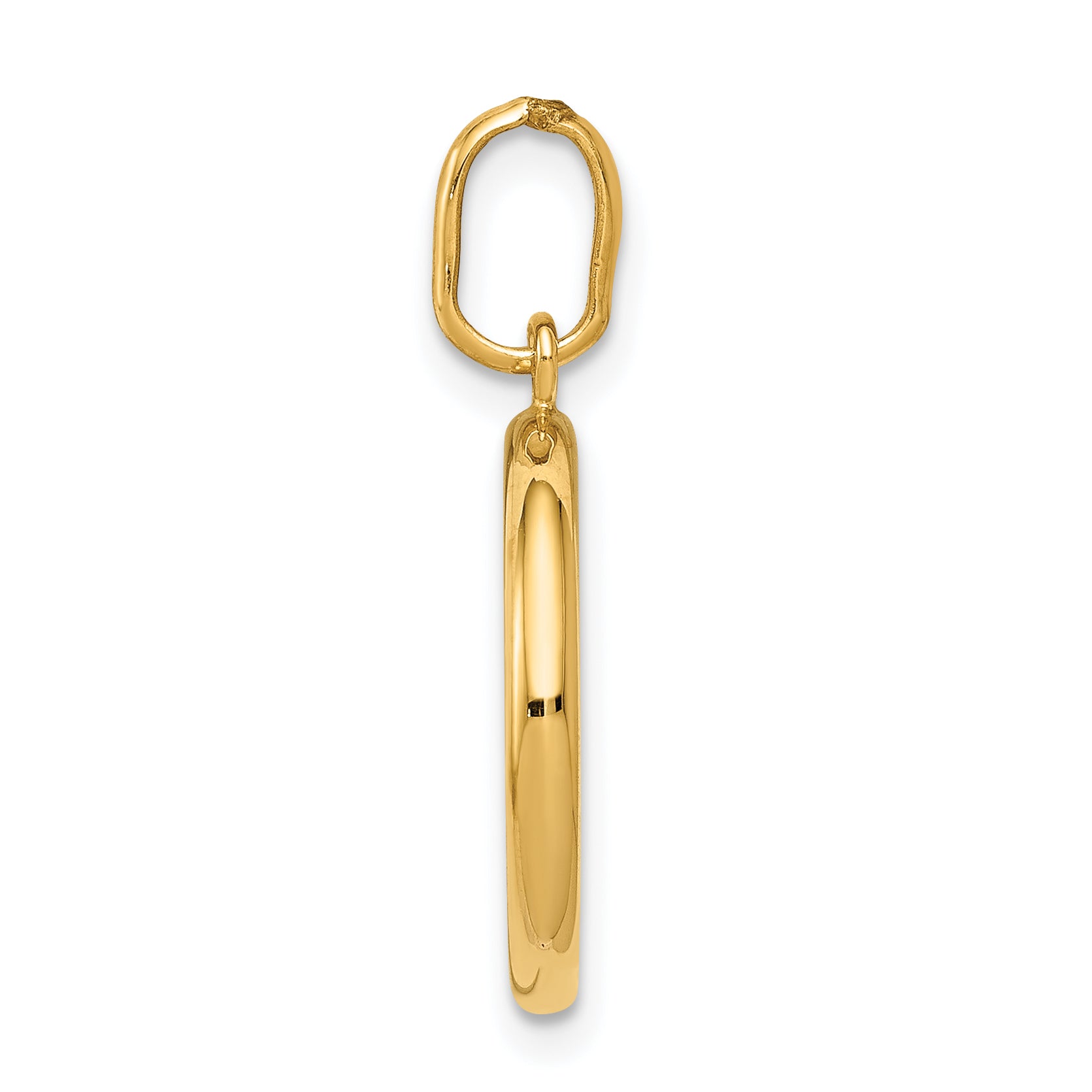 14K Gold St. Christopher Medal Pendant with Polished and Satin Finish Secondary image
