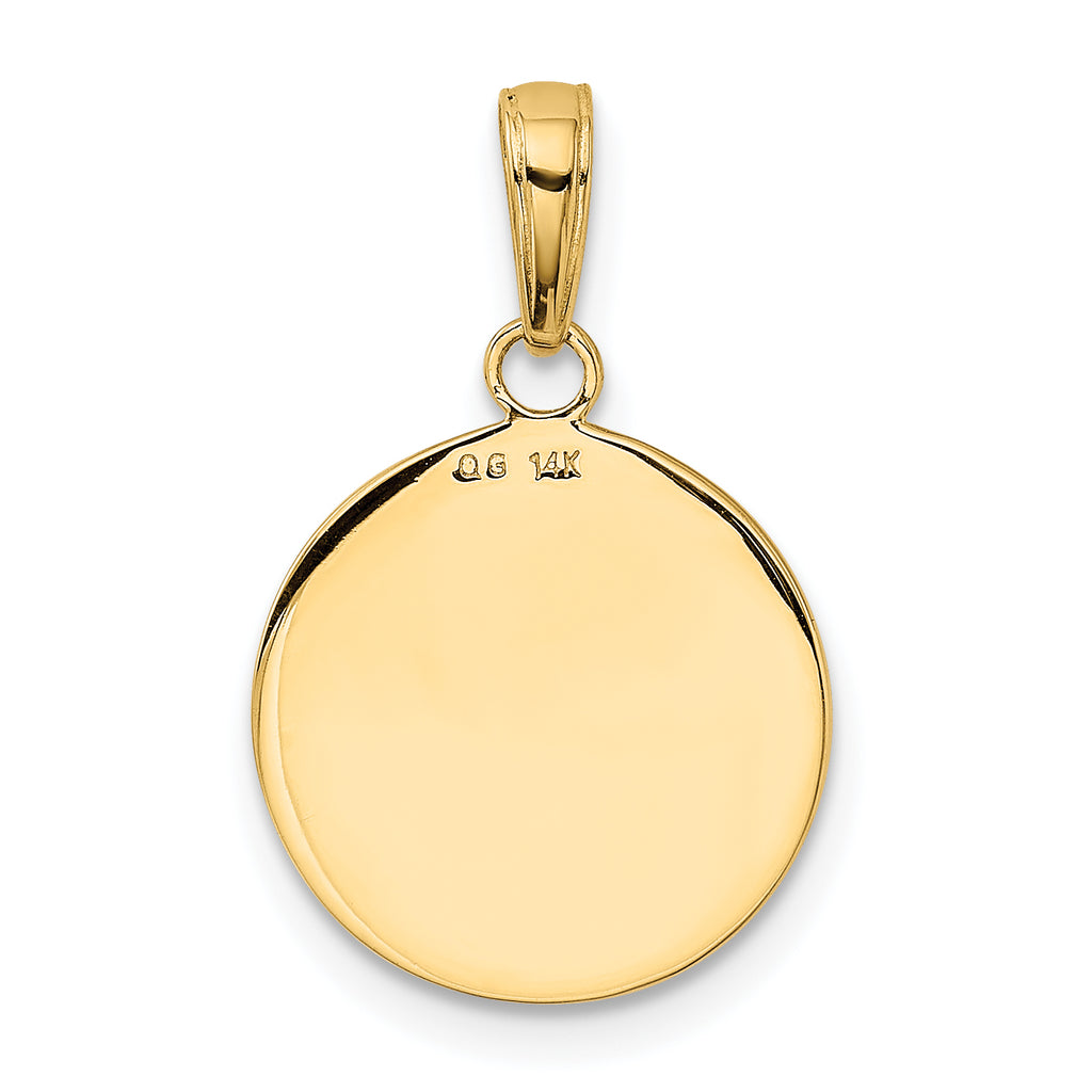 14K Gold Satin and Polished Saint Francis Medal Pendant  Timeless Religious Charm