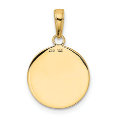 14K Gold Satin and Polished Saint Francis Medal Pendant  Timeless Religious Charm