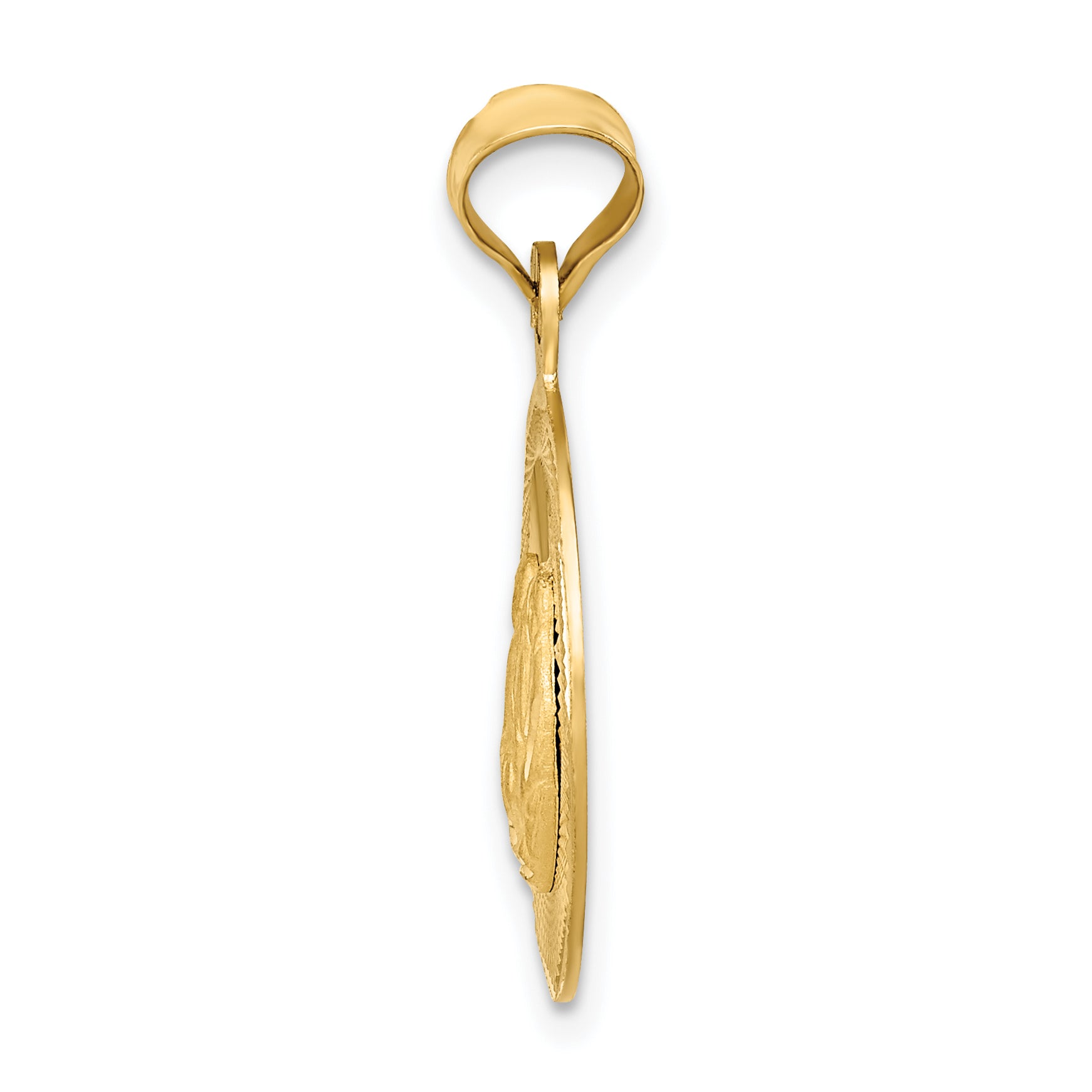 14K Gold Polished Diamond-Cut Baptism Pendant by Sophia Jewelers Secondary image