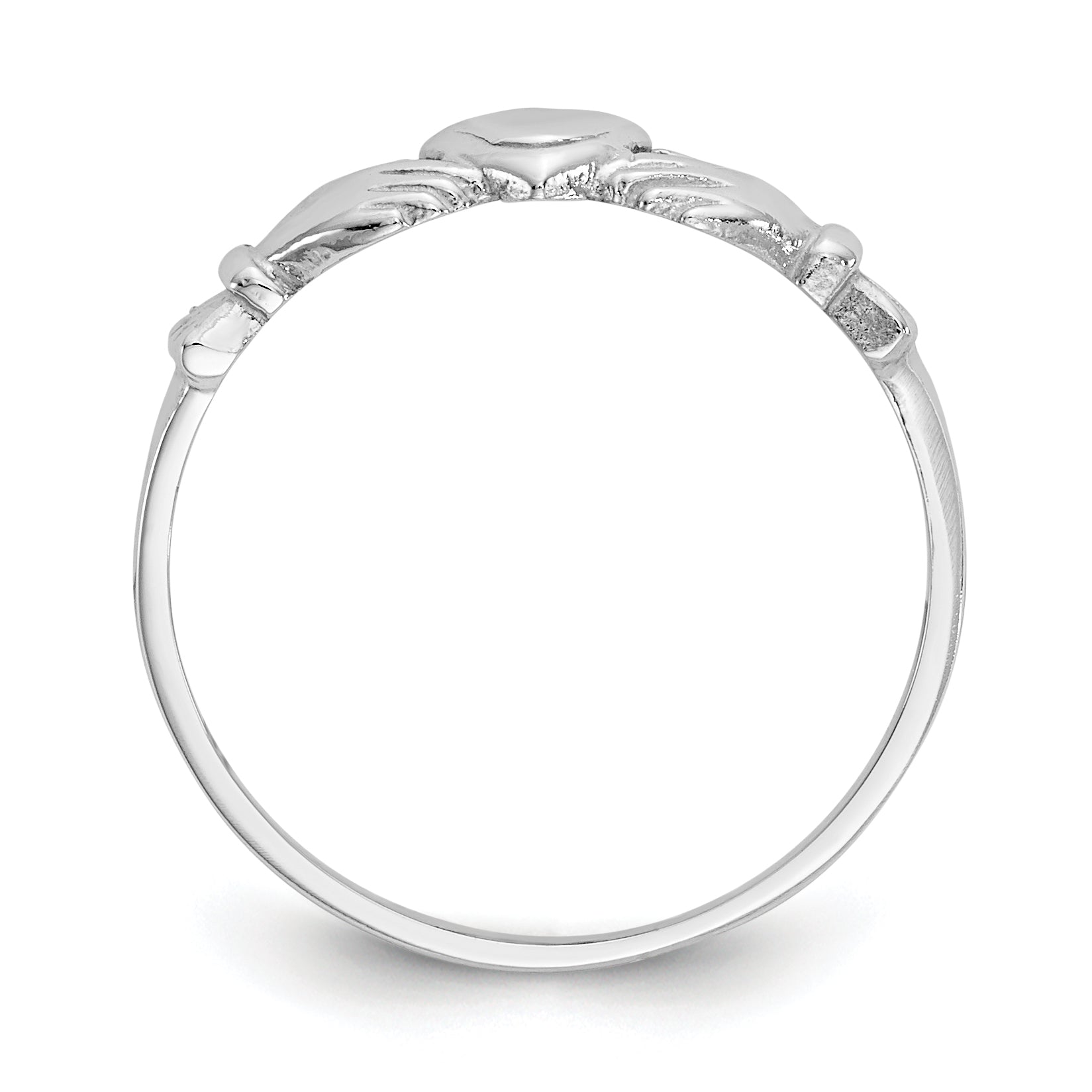 14k White Gold Child's Claddagh Ring