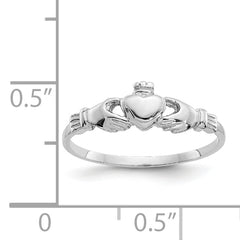 14k White Gold Child's Claddagh Ring