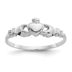 14k White Gold Child's Claddagh Ring