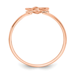 14k Rose Gold Polished Star of David Ring - 7