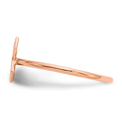 14k Rose Gold Polished Star of David Ring - 7