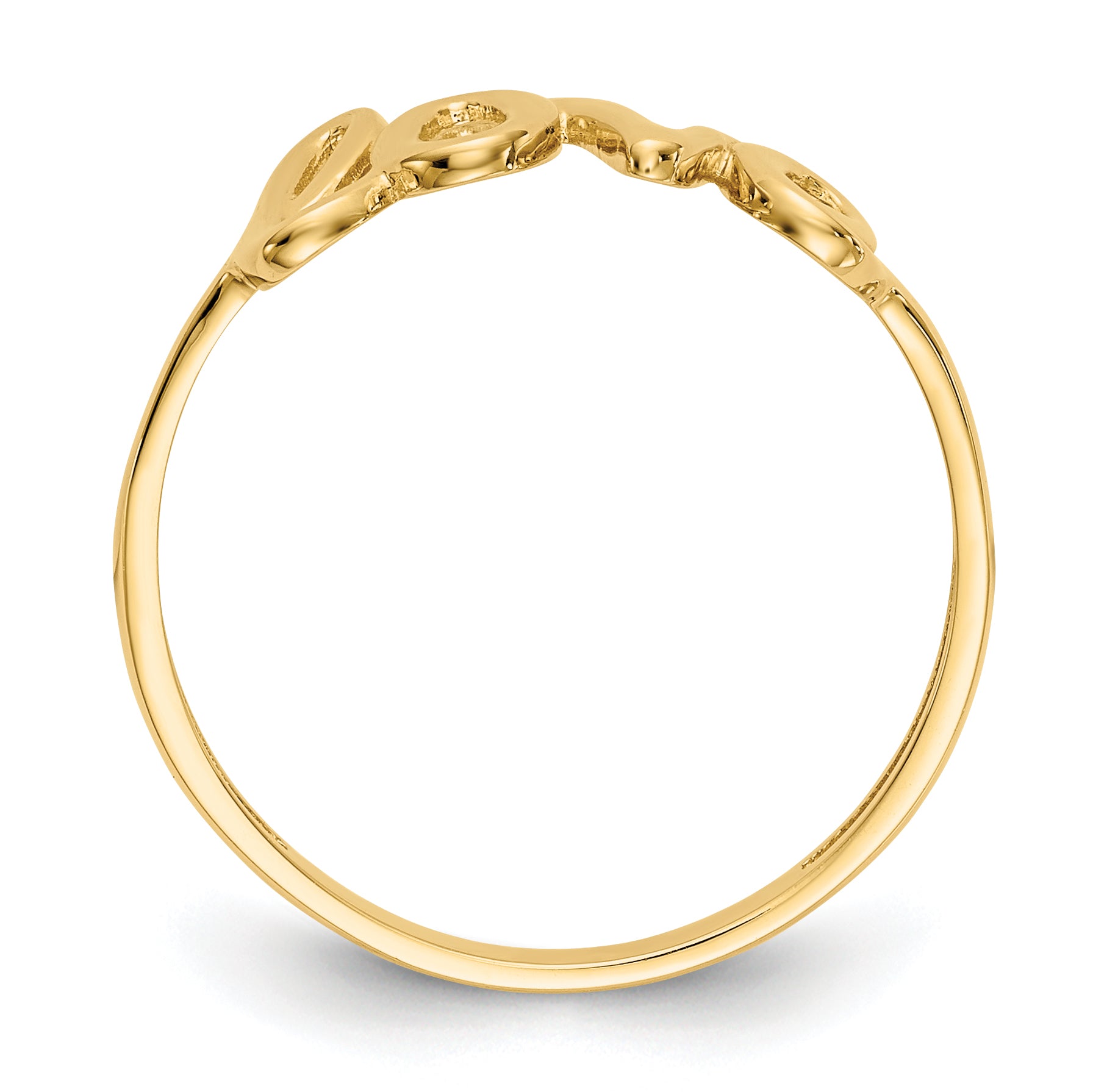 14k Polished Love Ring - 7