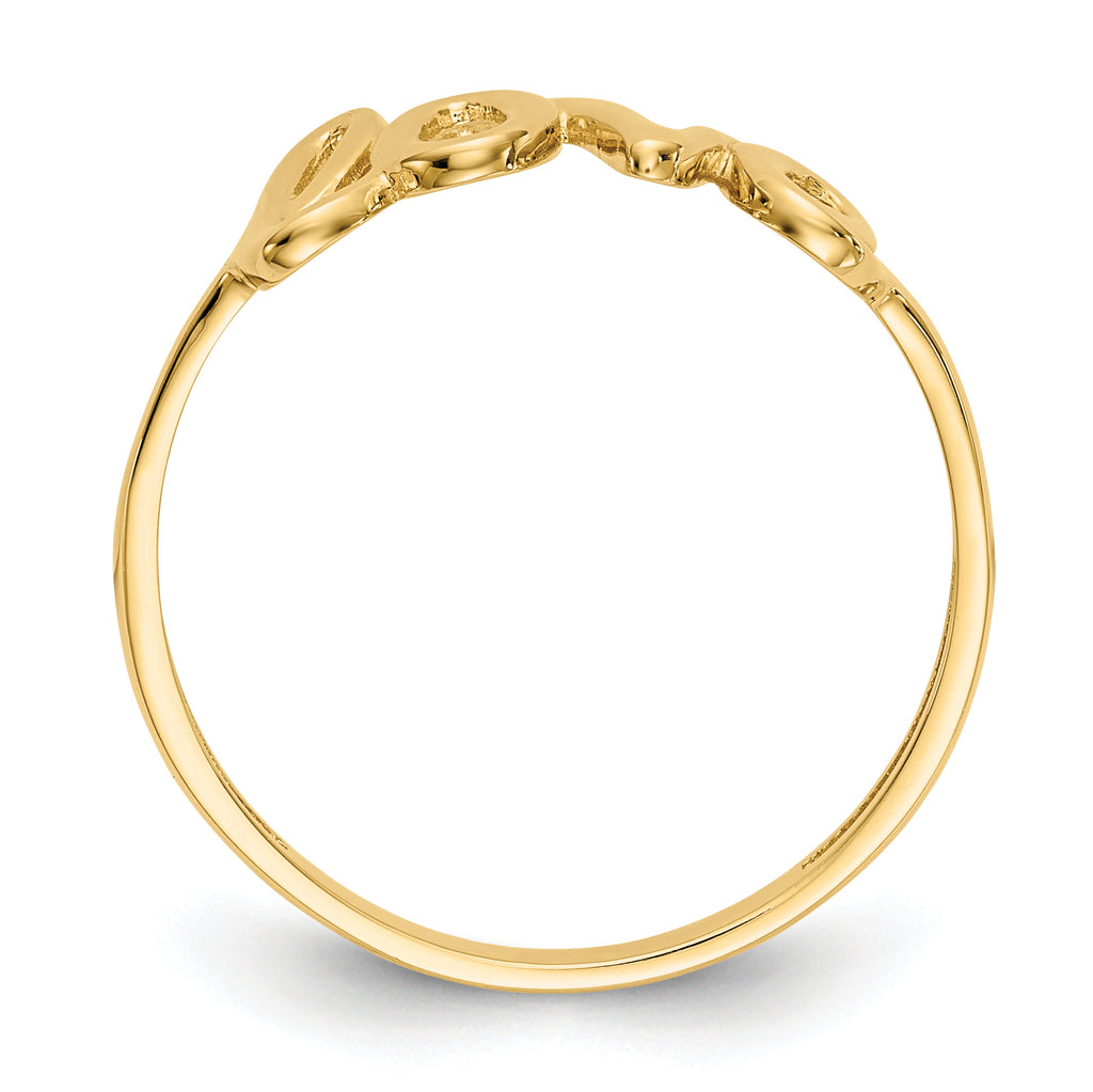 14k Polished Love Ring