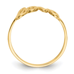 14k Polished Love Ring - 7