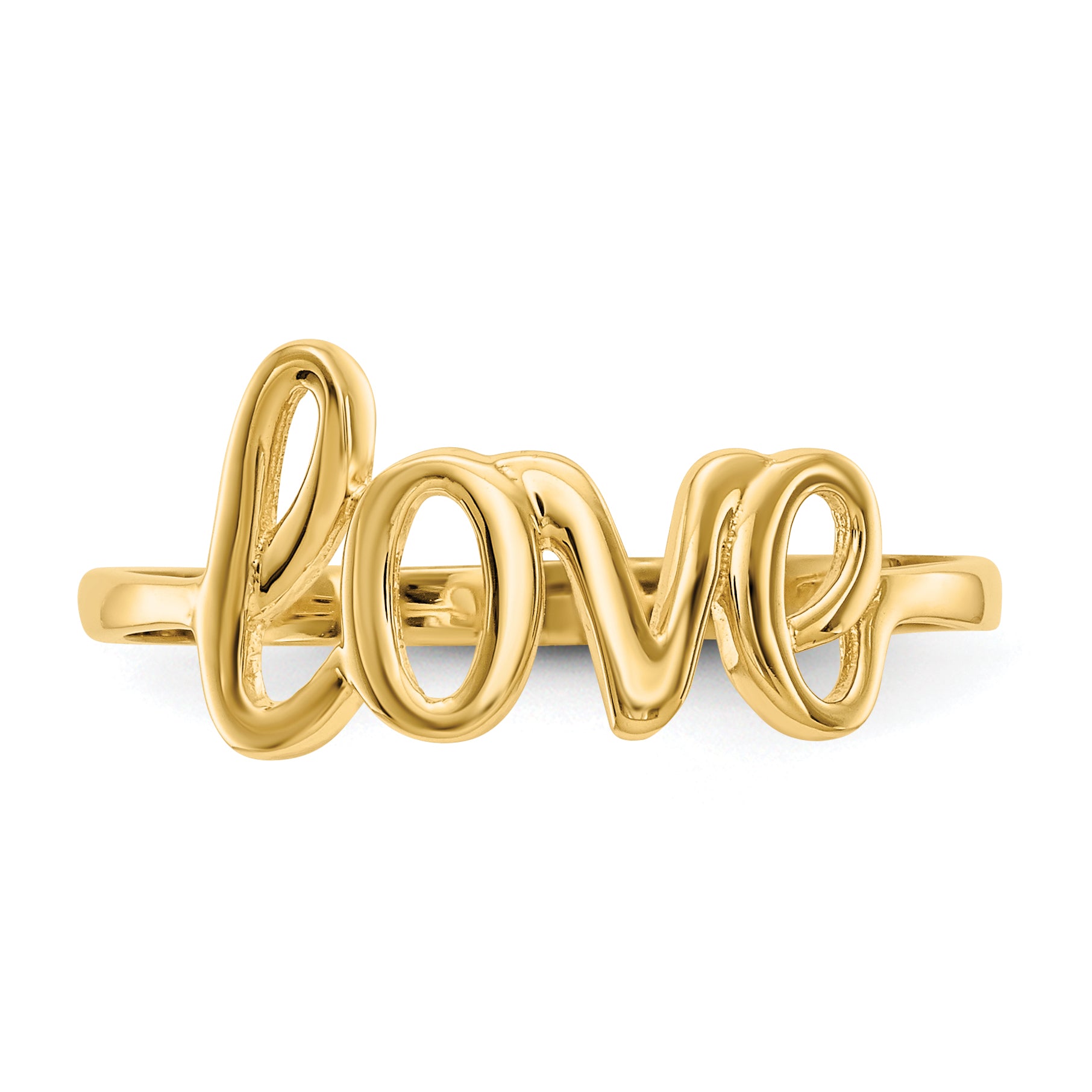 14k Polished Love Ring - 7