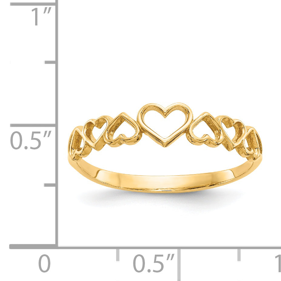 14k Hearts Ring