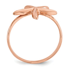 14K Rose Gold Polished Starfish Ring